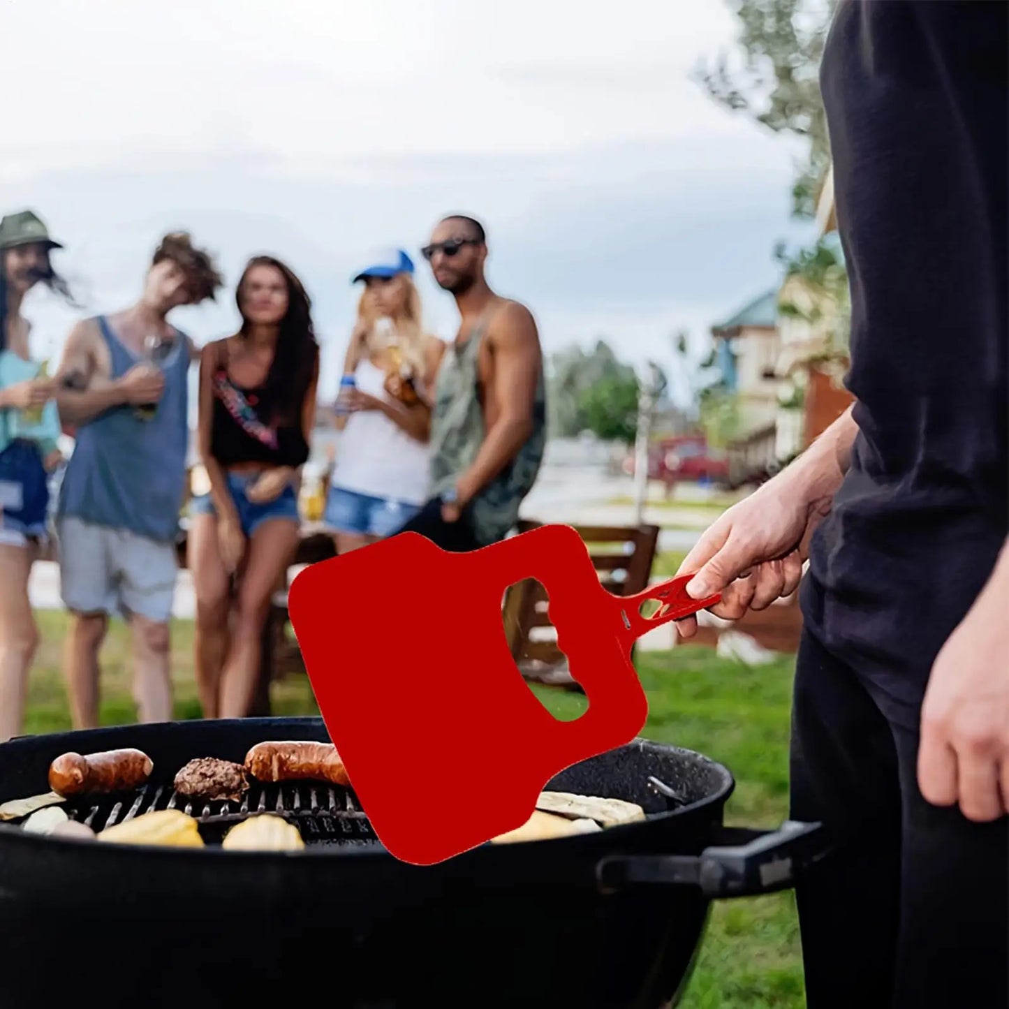 Portable BBQ Hand Fan | Manual Fire Starter for Camping & Grilling