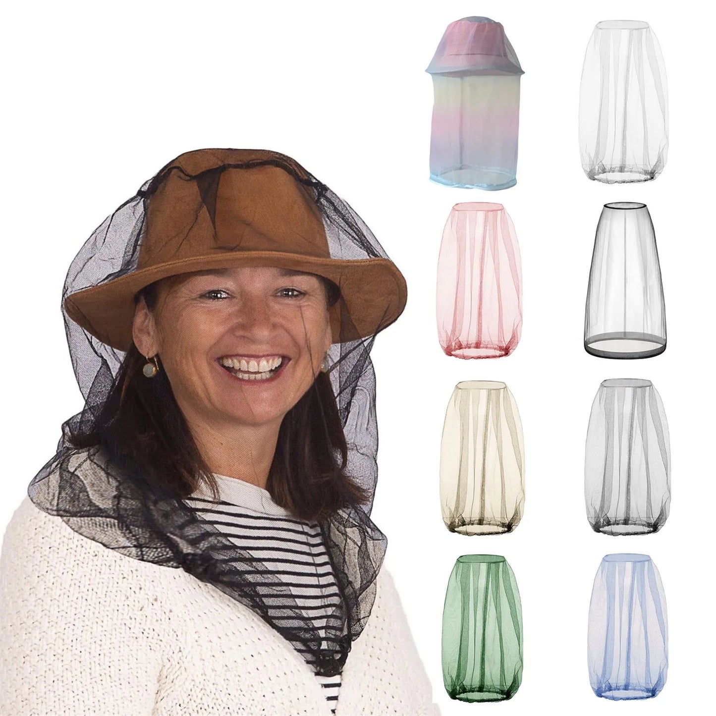 Outdoor Fishing Anti Mosquito Insect Garden Beekeeping Hat Camping Bug Mesh Head Net Face Protector Hats Fishing Nets Peaceful Pleasures Health and Wellness