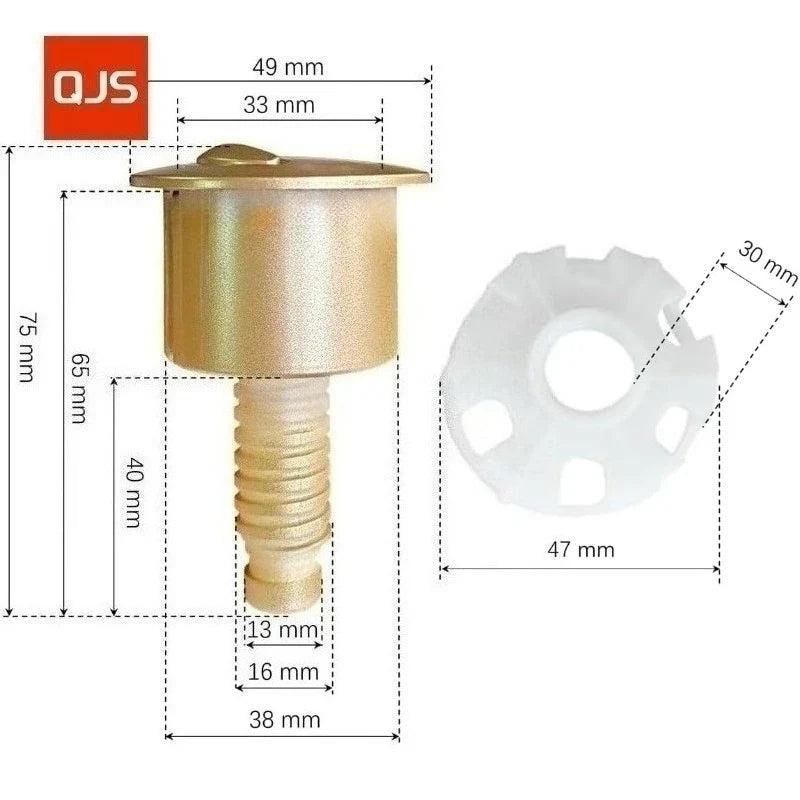 Matt Gold Toilet Flush Button | Cistern Push Button Replacement