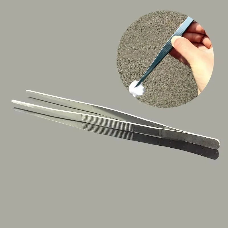 12'' Home Medical Garden Kitchen BBQ Tool DIY Toothed Tweezer Long
