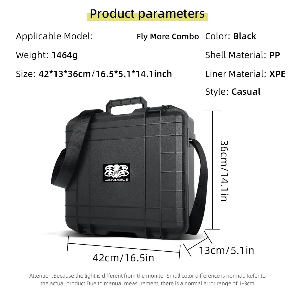Explosion-Proof Case Storage Box Hard-Shell Storage Case For DJI Avata 360 Perfect To Organize Your Machine Peaceful Pleasures Health and Wellness