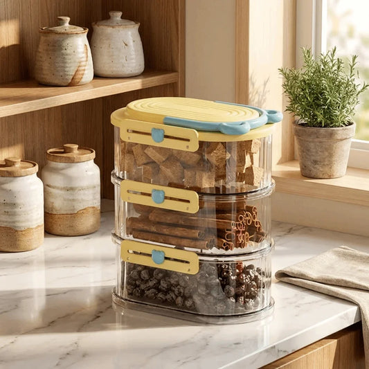 Stackable Spice Storage Box | Moisture-Proof Snap-On Lid Spice Storage Container Oasis Select