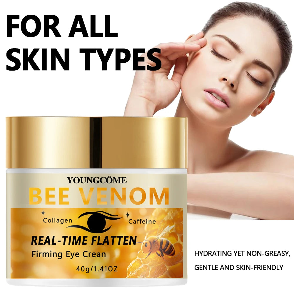 YOUNGCOME Bee Venom Eye Cream with Collagen & Caffeine - Daily Firming Hydrating Facial Care for All Skin Types Peaceful Pleasures Health and Wellness