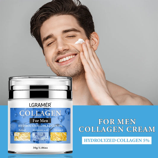 Anti-wrinkle Cream for Men Smooth Wrinkles Shrink Pores Firming Moisturizing Retinol Younger Face Cream Skin Care Cosmetic Peaceful Pleasures Health and Wellness