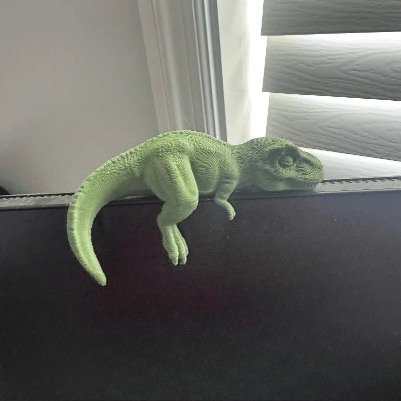 1-Piece Sleeping Dragon-Shaped Monitor Ornament, Stylish and Cute Dinosaur Desktop Decoration Suitable for Computer Screens, Animal-Themed Home and Office Decor Accessory, Unique and Thoughtful Collectible Gift Peaceful Pleasures Health and Wellness