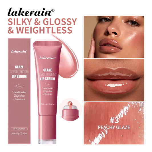 Lakerain Tinted Lip Serum Gloss – Glossy, Plump & Moisturizing Tinted Lip Gloss Oasis Select