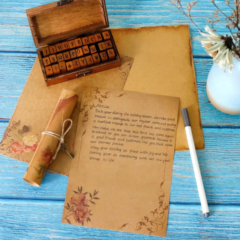 Retro Kraft Paper Stationery 8 Craft Design Styles Suitable Writing