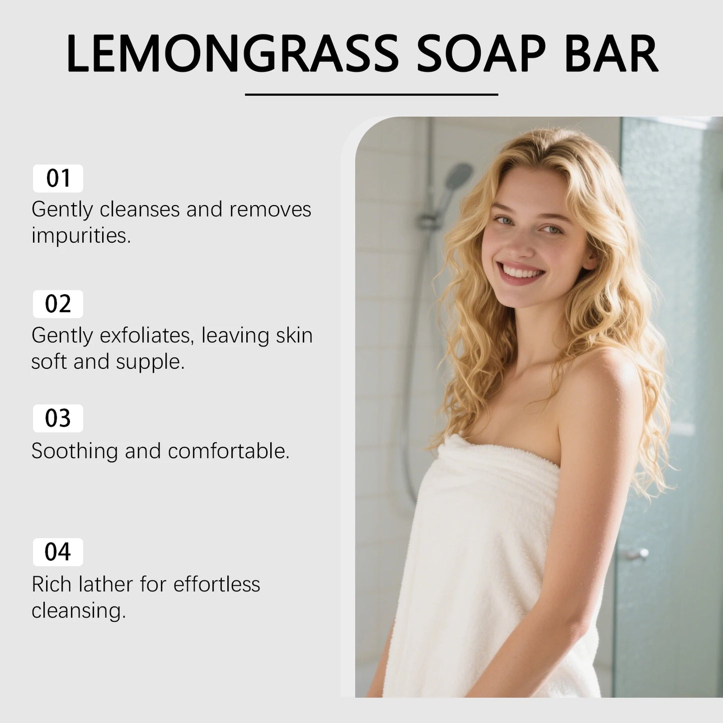 OceAura Lemongrass Exfoliating Soap – Herbal Moisturizing Bar