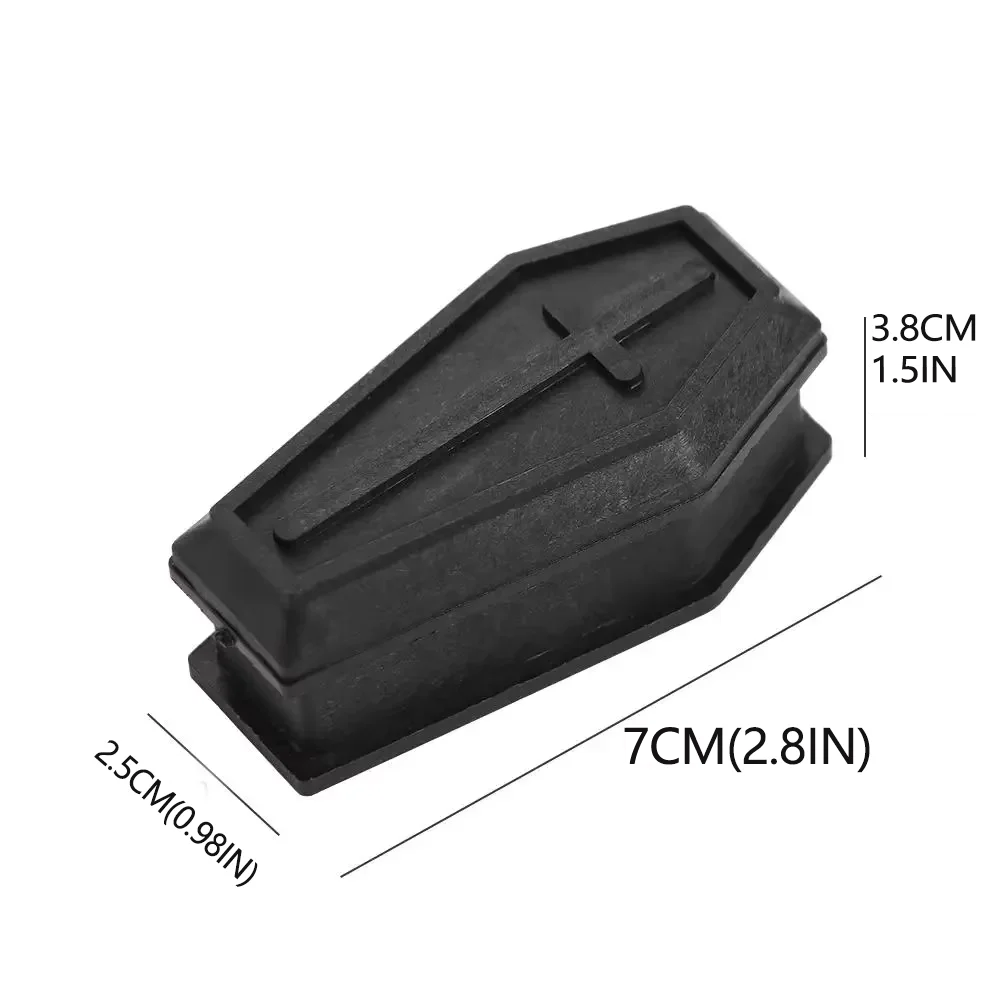 Mini Coffin Box Halloween Black Coffin Decoration Landscape Model Mock Storage Box Toy Decoration Peaceful Pleasures Health and Wellness