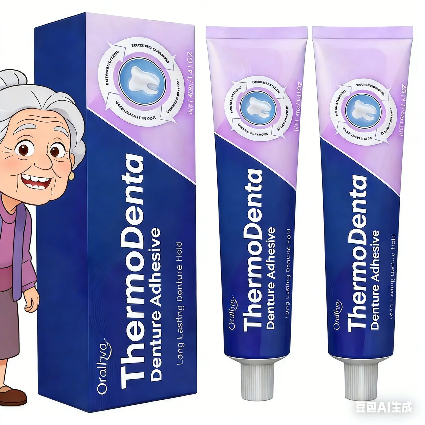 Zinc-Free Denture Fixation Adhesive – Up to 4-Day Secure Hold