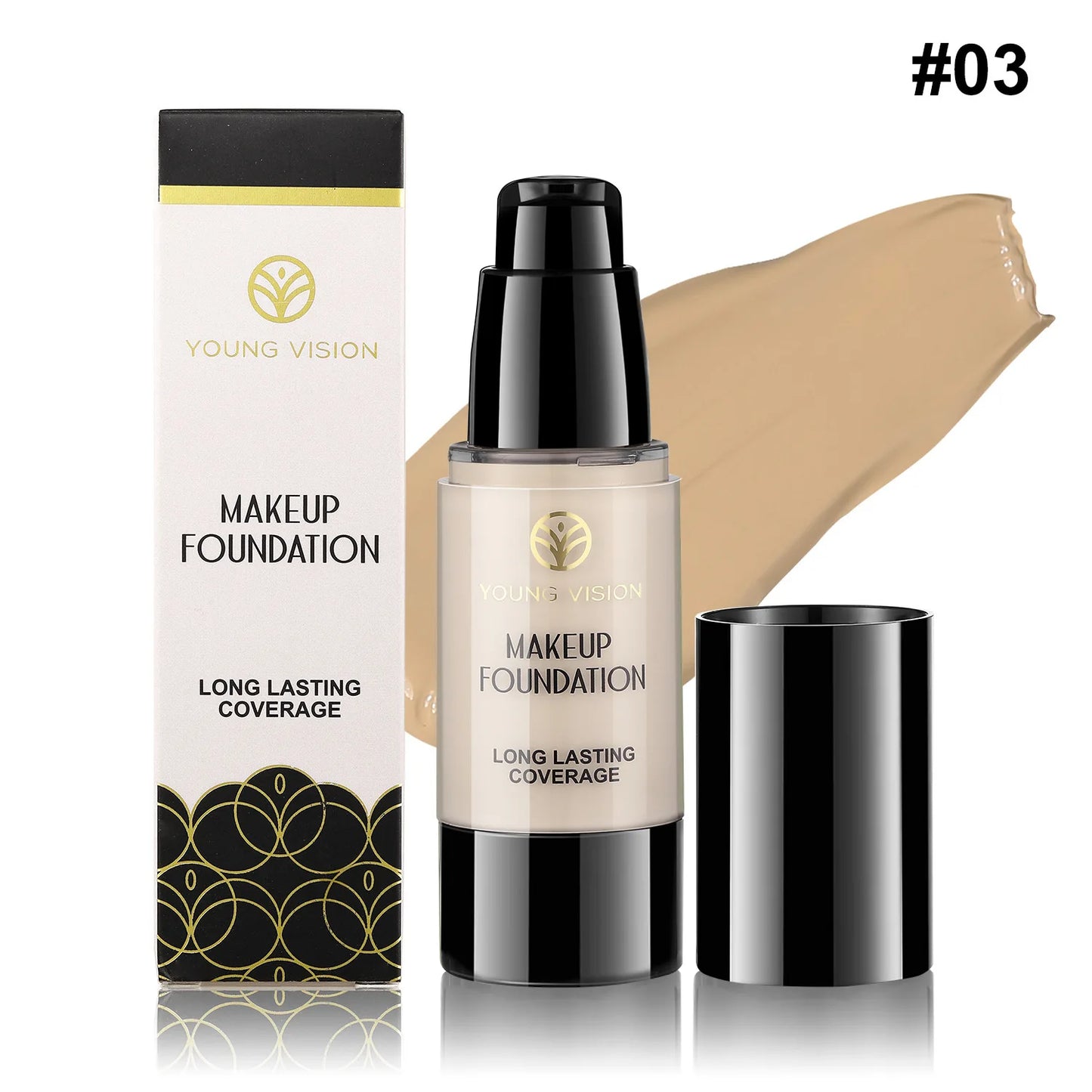 White Matte Liquid Foundation Full Coverage Concealer Base 30ml
