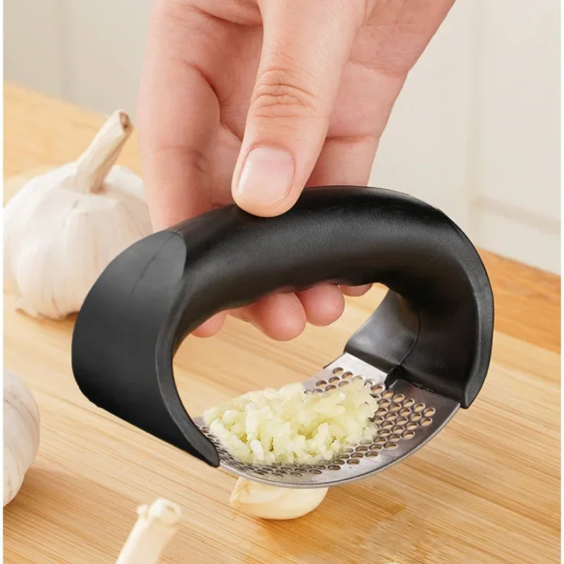 Stainless Steel Manual Garlic Press & Crusher | Kitchen Tool