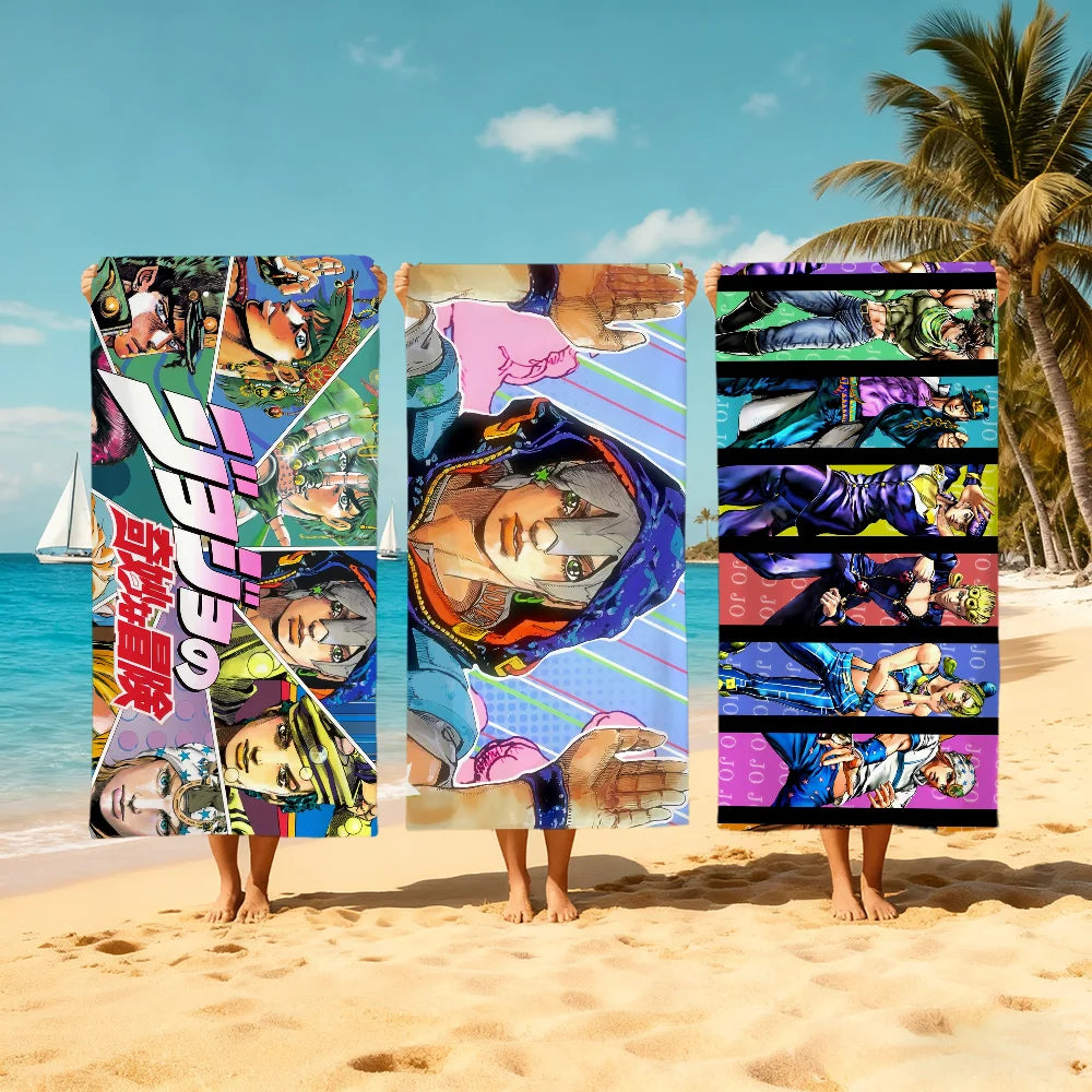 JoJo's Bizarre Adventure Quick-Dry Anime Beach Towel | 11 Sizes Anime Beach Towel Peaceful Pleasures Health and Wellness