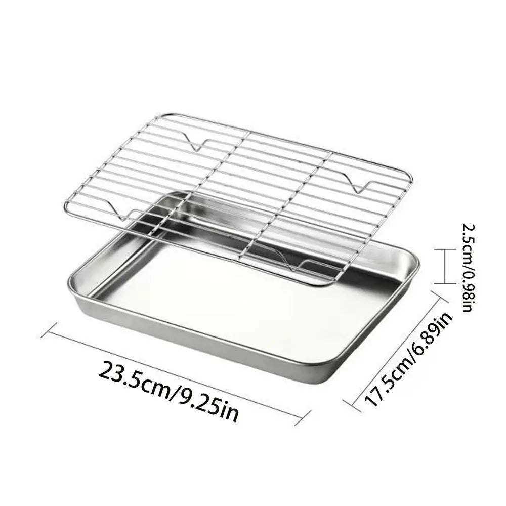 Non-Stick Stainless Steel Baking Sheet Pan & Cooling Rack Set