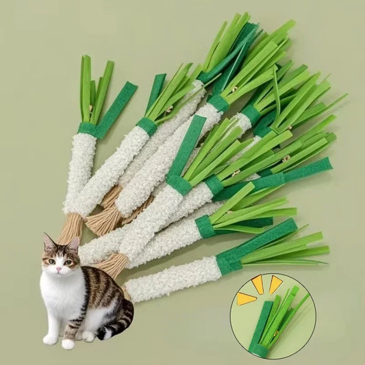 Interactive Wooden Cat Teaser Stick Toy with Bell | Kitten Play Cat Teaser Toy Peaceful Pleasures Health and Wellness
