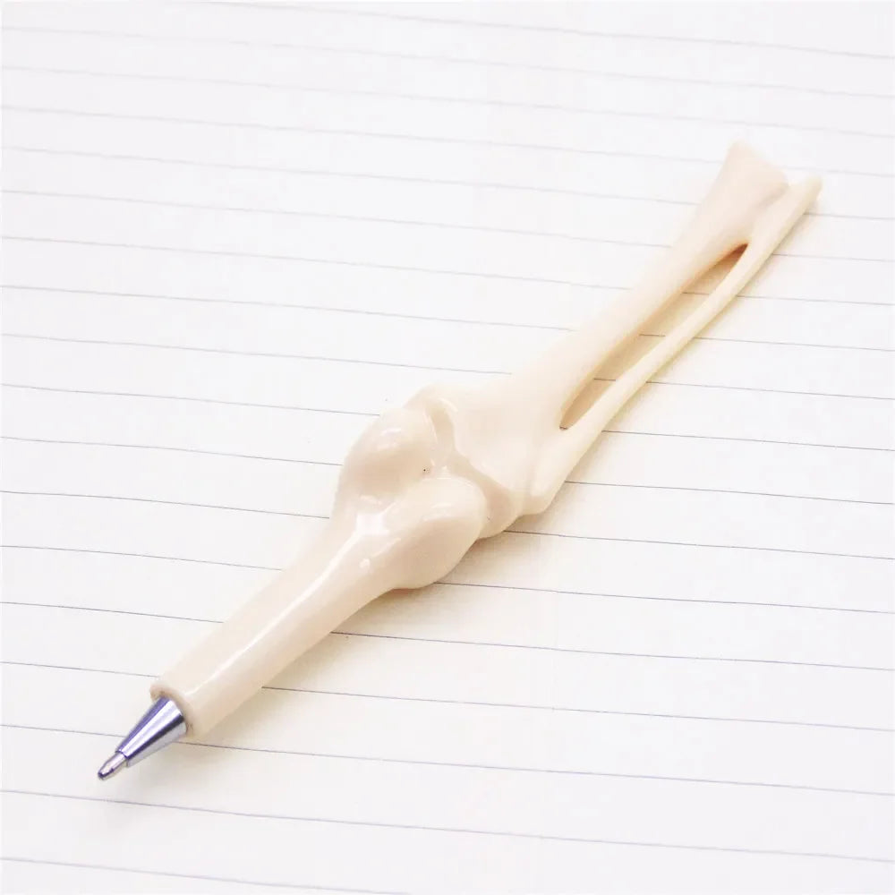 1PC Different Styles Pen Bone Shape Ballpoint Pen New Creative School Office Stationery Peaceful Pleasures Health and Wellness black B