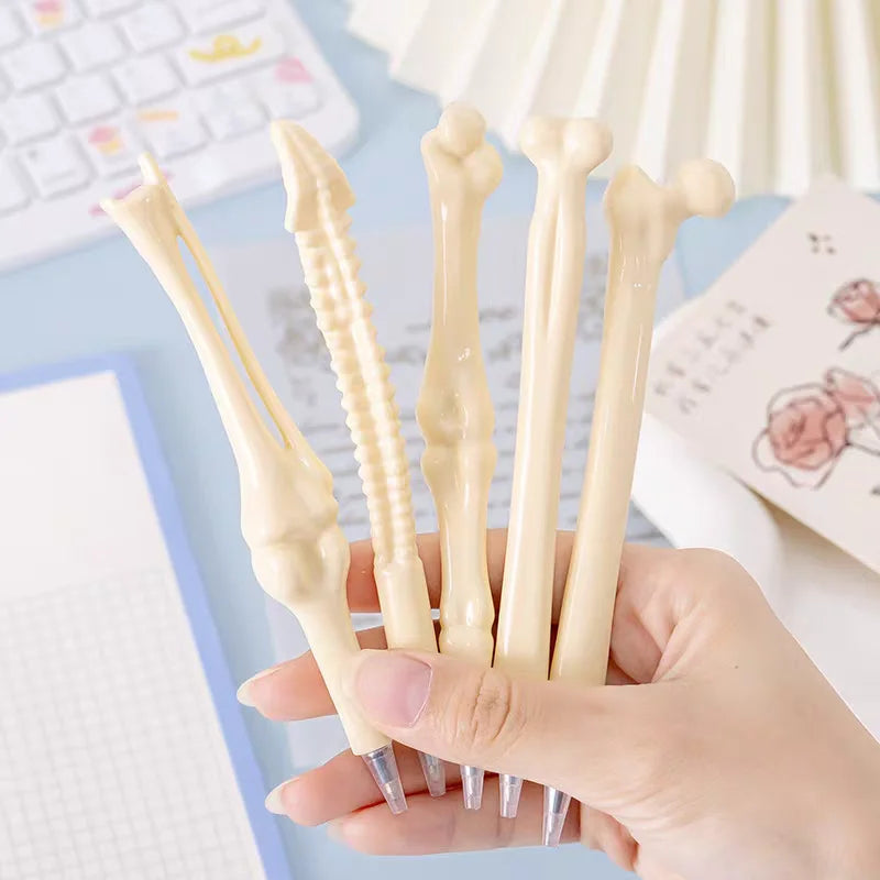 Funny Ballpoint Pen Blue Black Ink Creative Design Simulated Bone