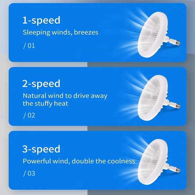 Modern Indoor 30W Ceiling Fan Lamp 360°Rotating with Remote Control E27 Living Room Bedroom Lighting LED Decorative Lights 2in1 Peaceful Pleasures Health and Wellness
