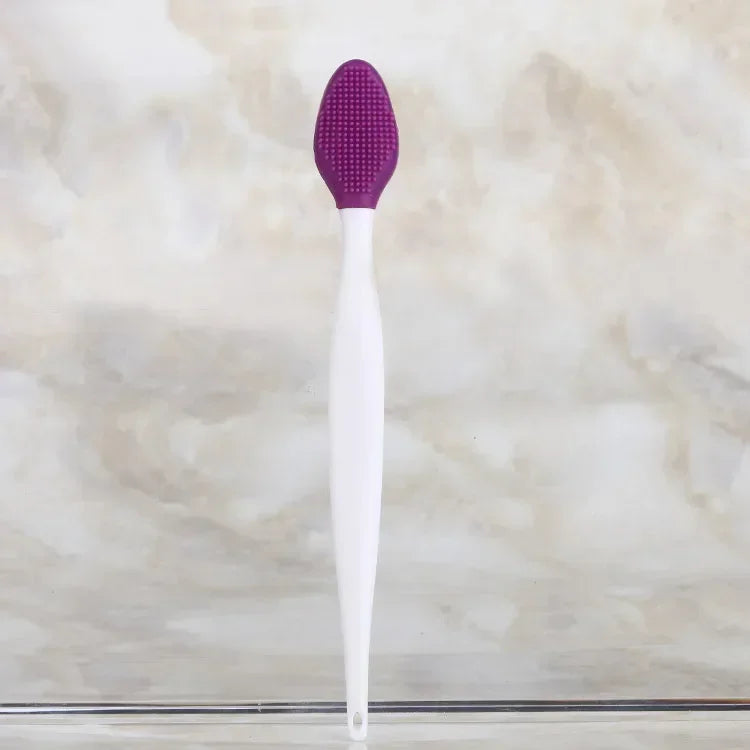 1PC Beauty Skin Care Wash Face Silicone Brush Exfoliating Nose Clean Blackhead Removal Brushes Tools With Replacement Head Peaceful Pleasures Health and Wellness PURPLE China Mainland