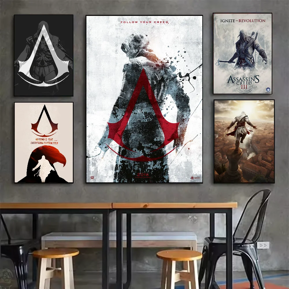 Assassin's Creed HD Poster Waterproof PVC Wall Art Decor Wall Art Poster Peaceful Pleasures Health and Wellness