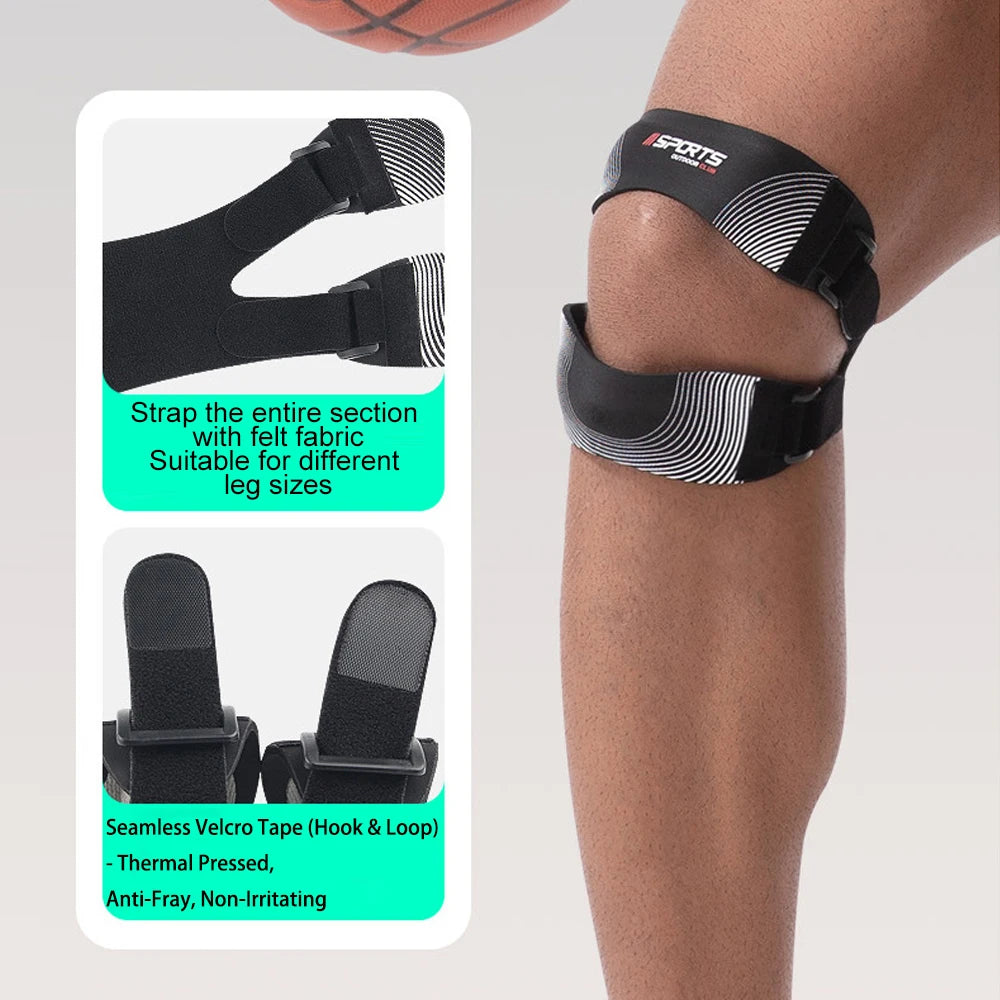 1PCS Patellar Support Strap - Tendon Knee Brace Patella Stabilizer for Pain Relief Adjustable Knee Joint Strap for Running,Sport Peaceful Pleasures Health and Wellness