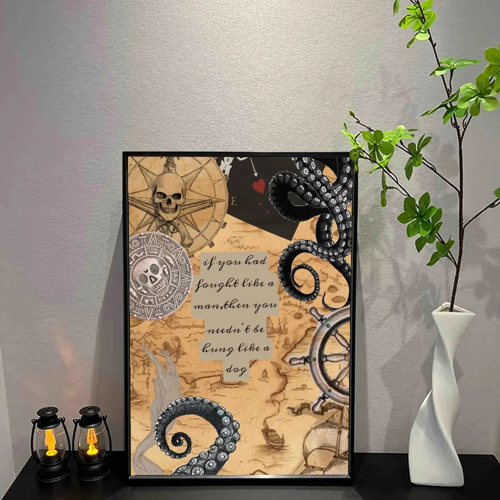 Pirates of the Caribbean Canvas Wall Art Poster – Unframed
