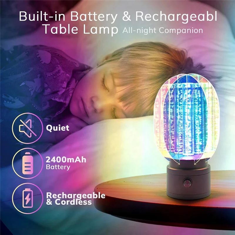 A36T-Lights Projector, Cordless Night Light With Rotating Button To Adjust Brightness Suitable For Bedroom/Desktop Decoration Peaceful Pleasures Health and Wellness