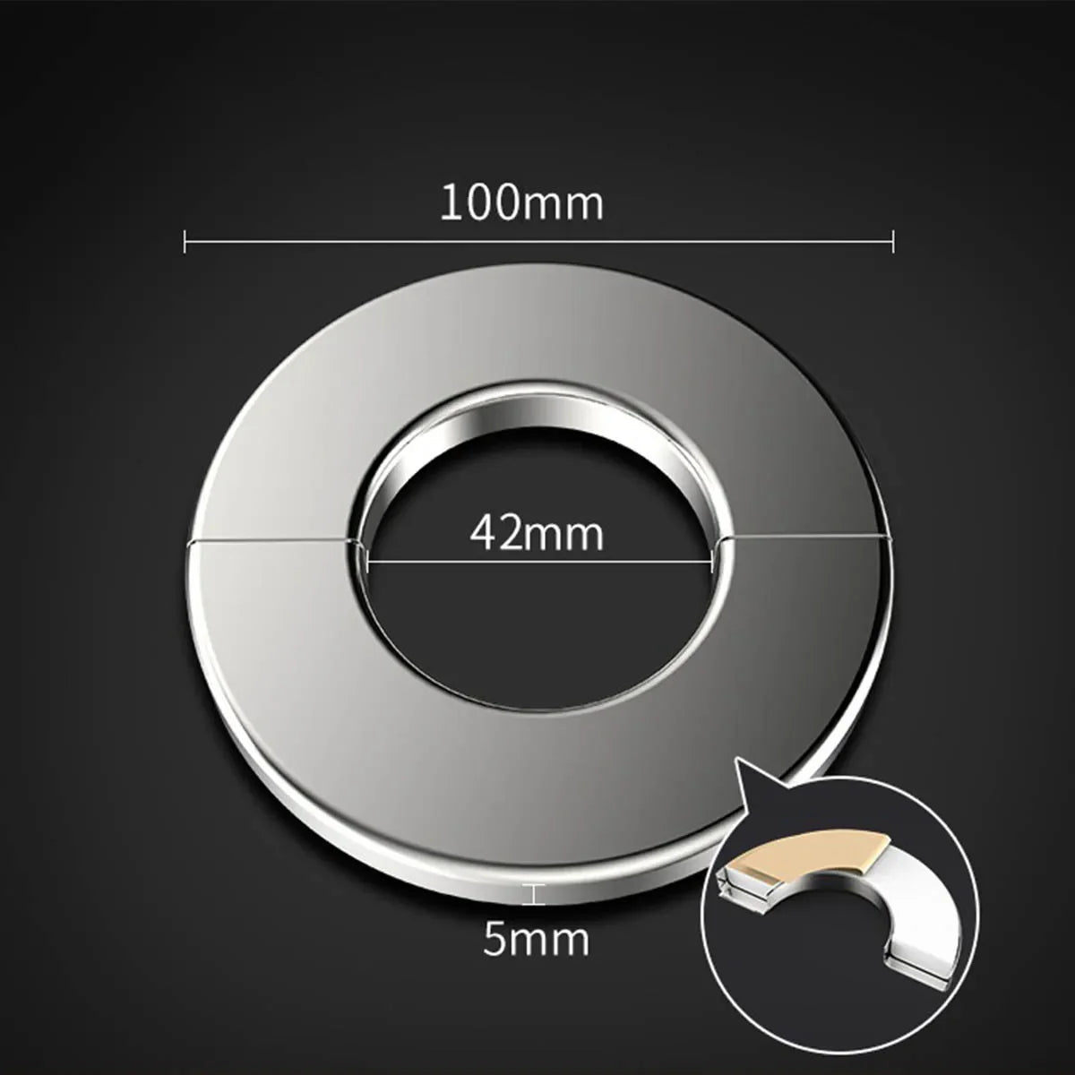Stainless Steel Pipe Hole Cover | Decorative Escutcheon Plate