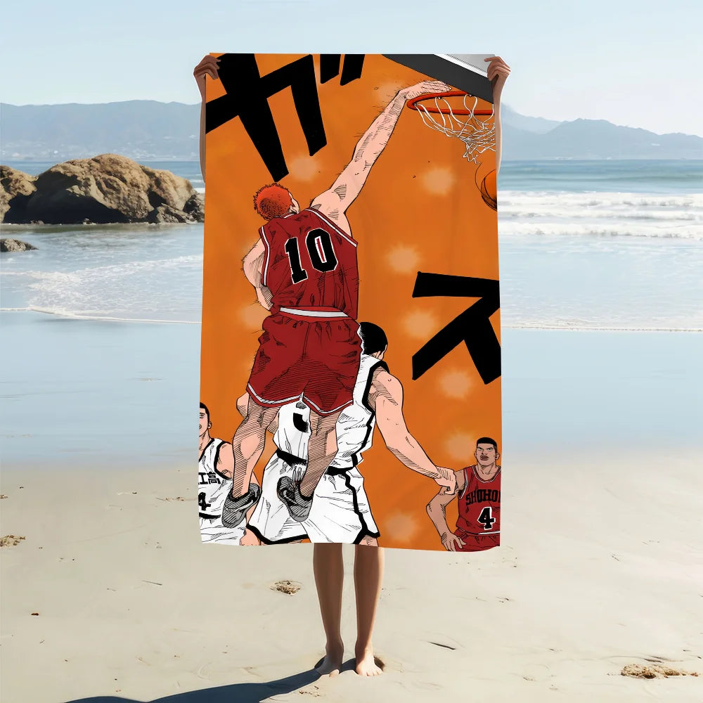 Slam Dunk Anime Beach Towel – Quick Dry Microfiber | 11 Sizes Anime Beach Towel Peaceful Pleasures Health and Wellness