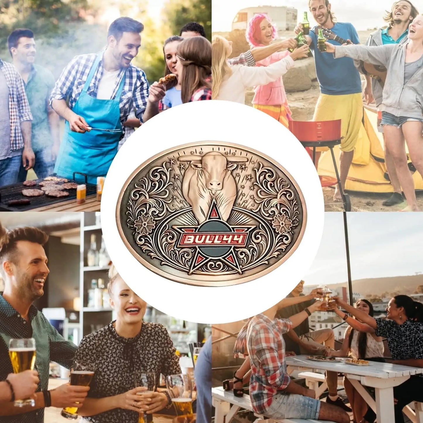 Beer Belt Buckle – Hands-Free Can & Bottle Holder for Outdoors