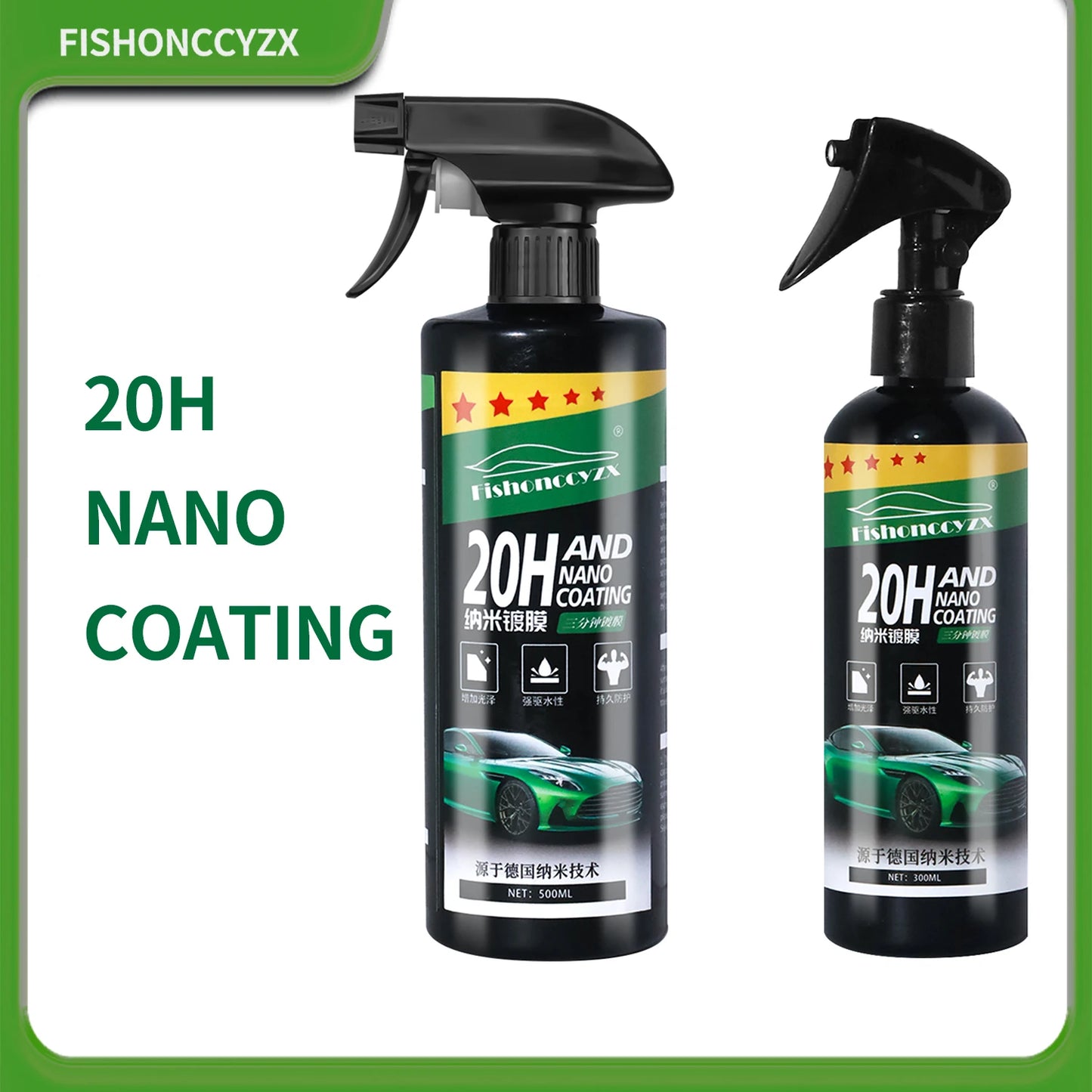 20H Nano Ceramic 500ml Car Coating Auto Detailing Products Liquid Spray Polish Wax Film Paint Care Protector Kit Accessories Peaceful Pleasures Health and Wellness