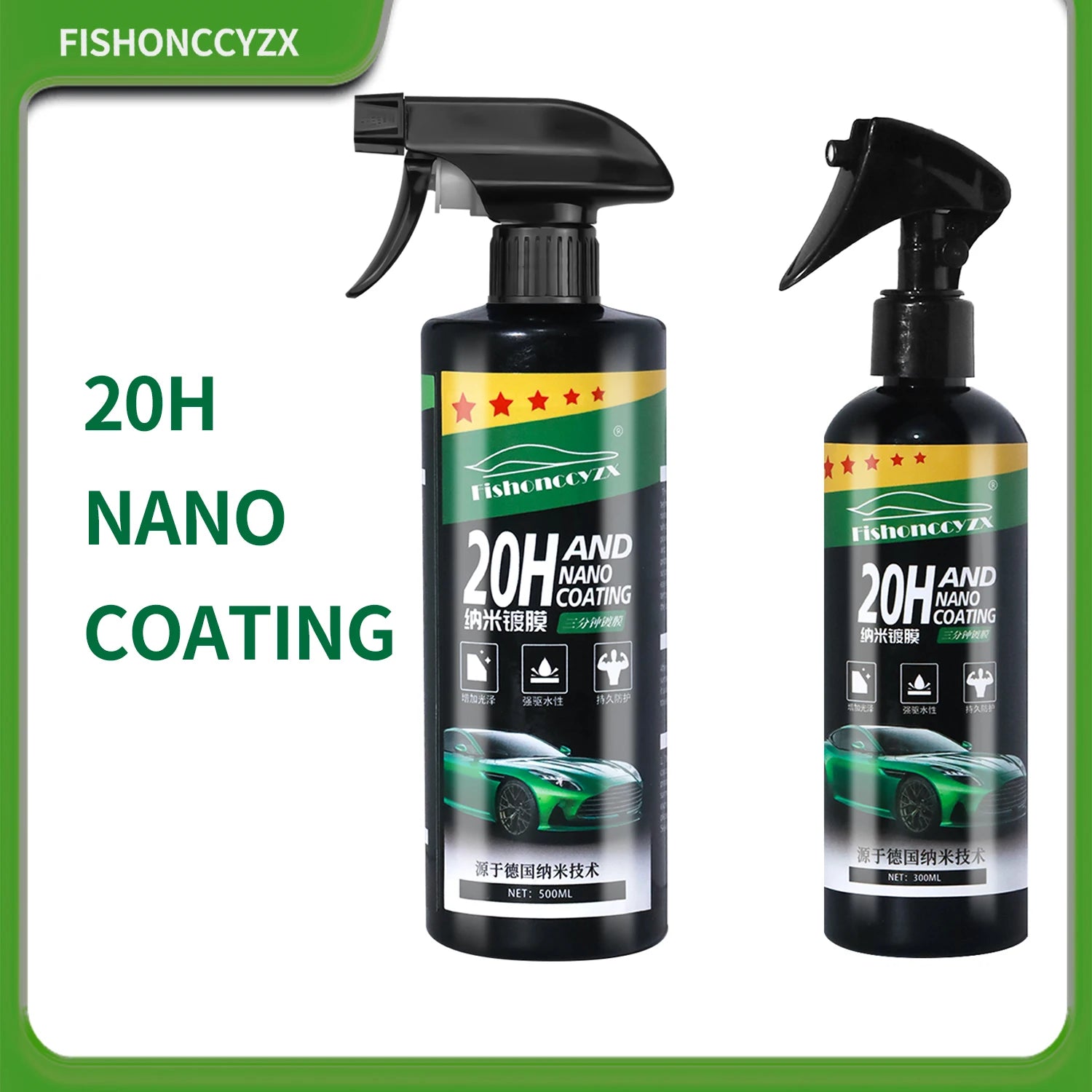 20H Nano Ceramic 500ml Car Coating Auto Detailing Products Liquid Spray Polish Wax Film Paint Care Protector Kit Accessories Peaceful Pleasures Health and Wellness