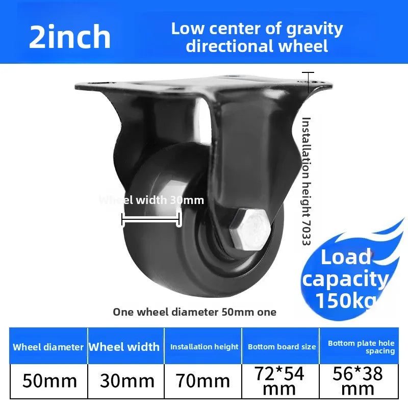 Heavy Duty Swivel Caster Wheels 1.5–3" with Safety Lock Brake
