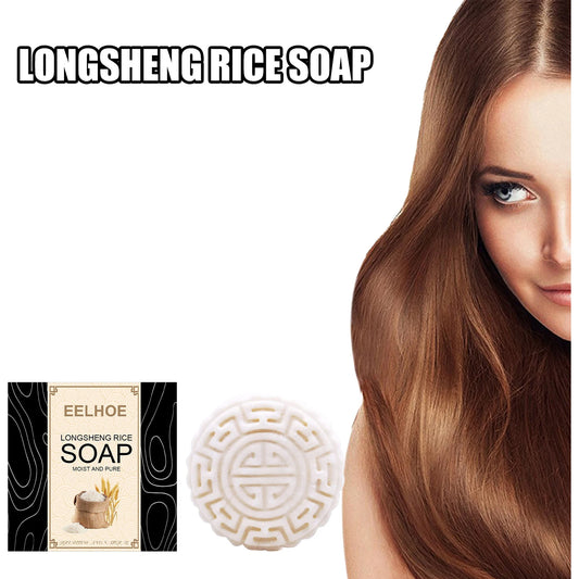Eelhoe Rice Water Shampoo Bar – Hair Growth & Anti-Dandruff Solid Shampoo Bar Peaceful Pleasures Health and Wellness