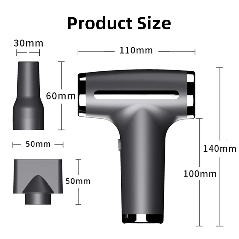 Wireless Hair Dryer High-Power Wind Fast Cleaning Dust Blowing Blow Dryer Household Outdoor USB Multifunctional Hairdryer Peaceful Pleasures Health and Wellness