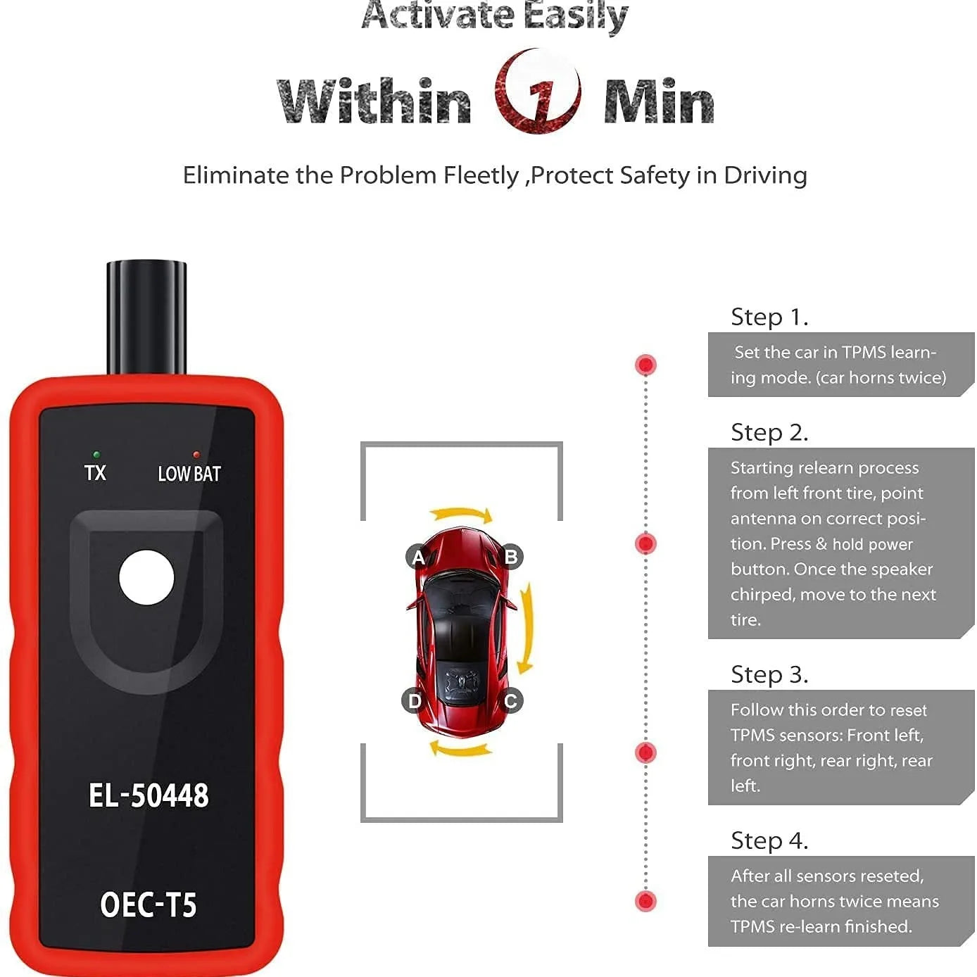 EL50448 TPMS Reset Tool for GM Vehicles 2006–2022 Peaceful Pleasures Health and Wellness