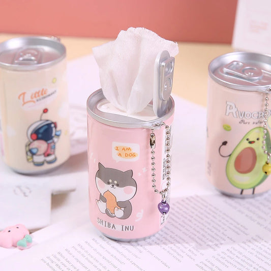 Cartoon Canned Wet Wipes 30 Sheets | Portable Kids Travel Can Portable Wet Wipes Peaceful Pleasures Health and Wellness A