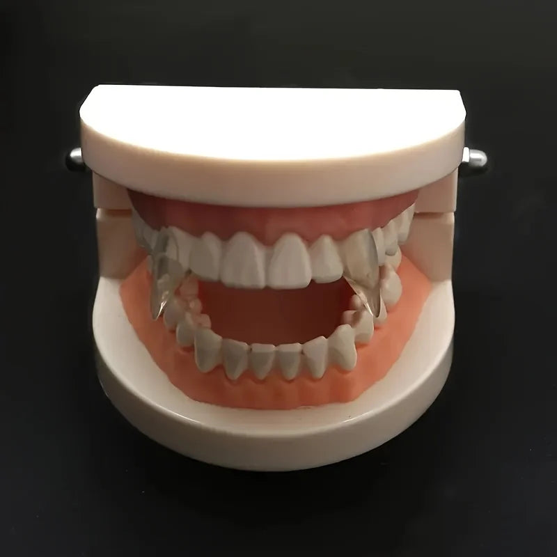 Transparent Resin Vampire Fangs – Halloween Décor 2pc/4pc