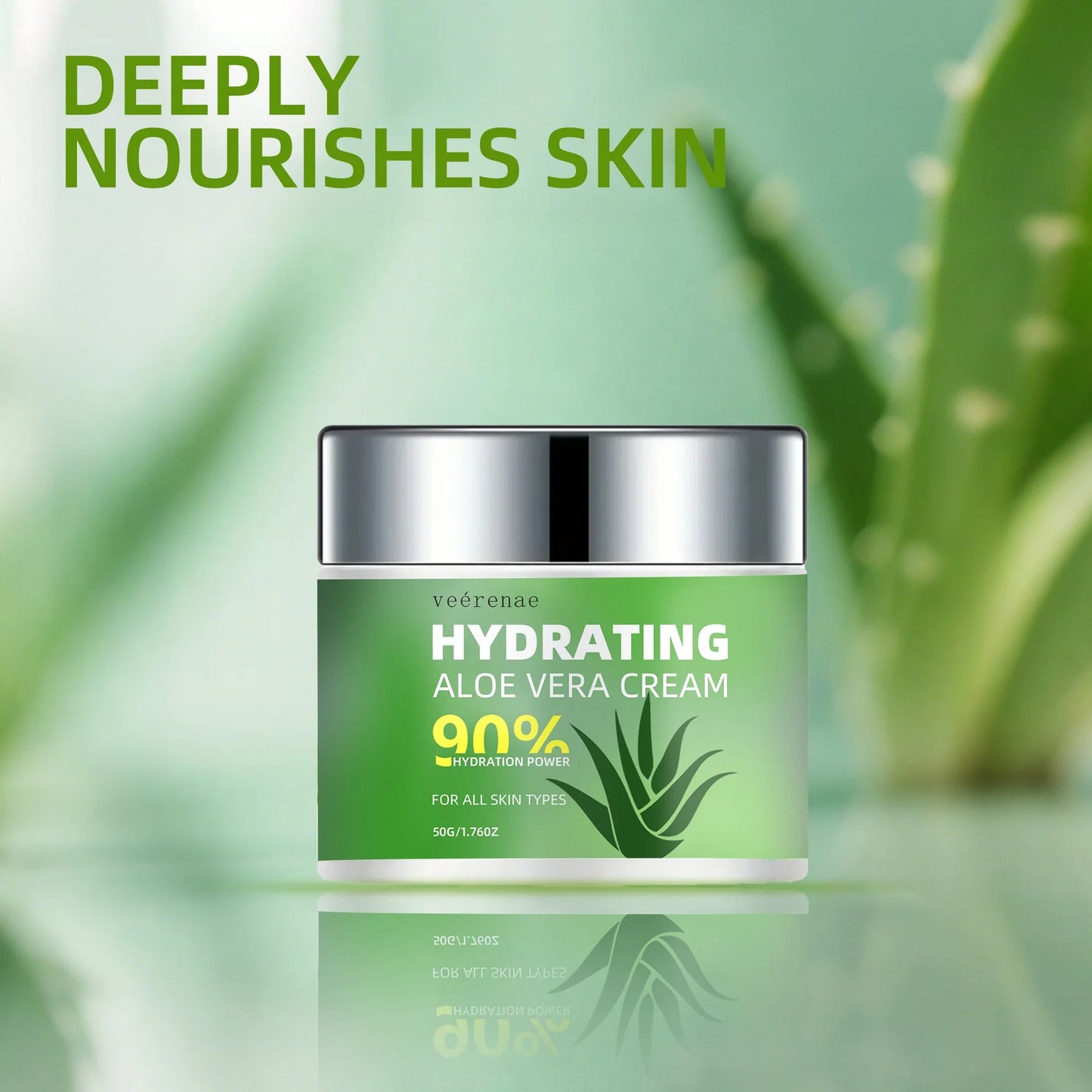 Veérenae Aloe Vera Face Cream – Hydrating, Non-Greasy Moisturizer