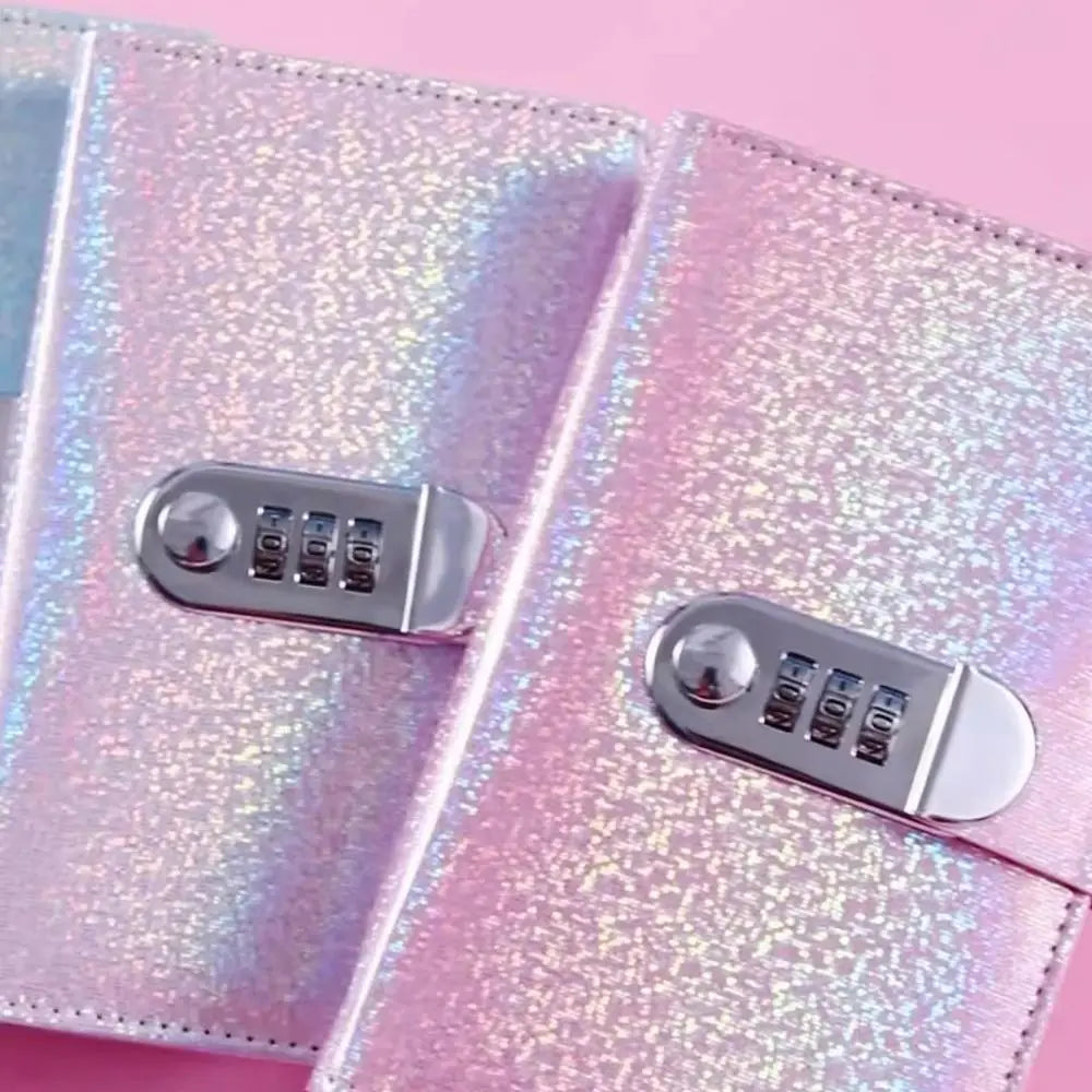 PU Leather Cover 100 Envelope Challenge Binder Reusable Waterproof Password Lock Saving Notebook Shiny Large Capacity Peaceful Pleasures Health and Wellness