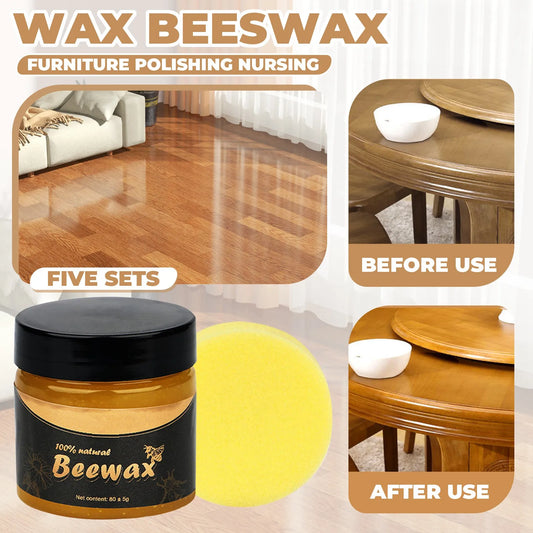 Natural Beeswax Furniture Restorer Polish & Conditioner – 450ml Furniture Wax Polish Peaceful Pleasures Health and Wellness
