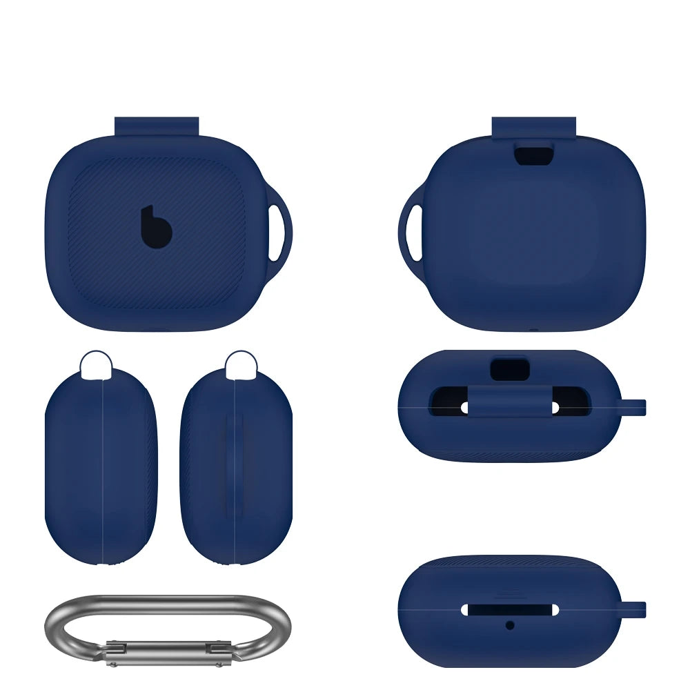 High Quality Protective Cover For Powerbeats Pro 2 Sports Headphones Silicone Protective Case Simple Dustproof With Hook Peaceful Pleasures Health and Wellness Blue