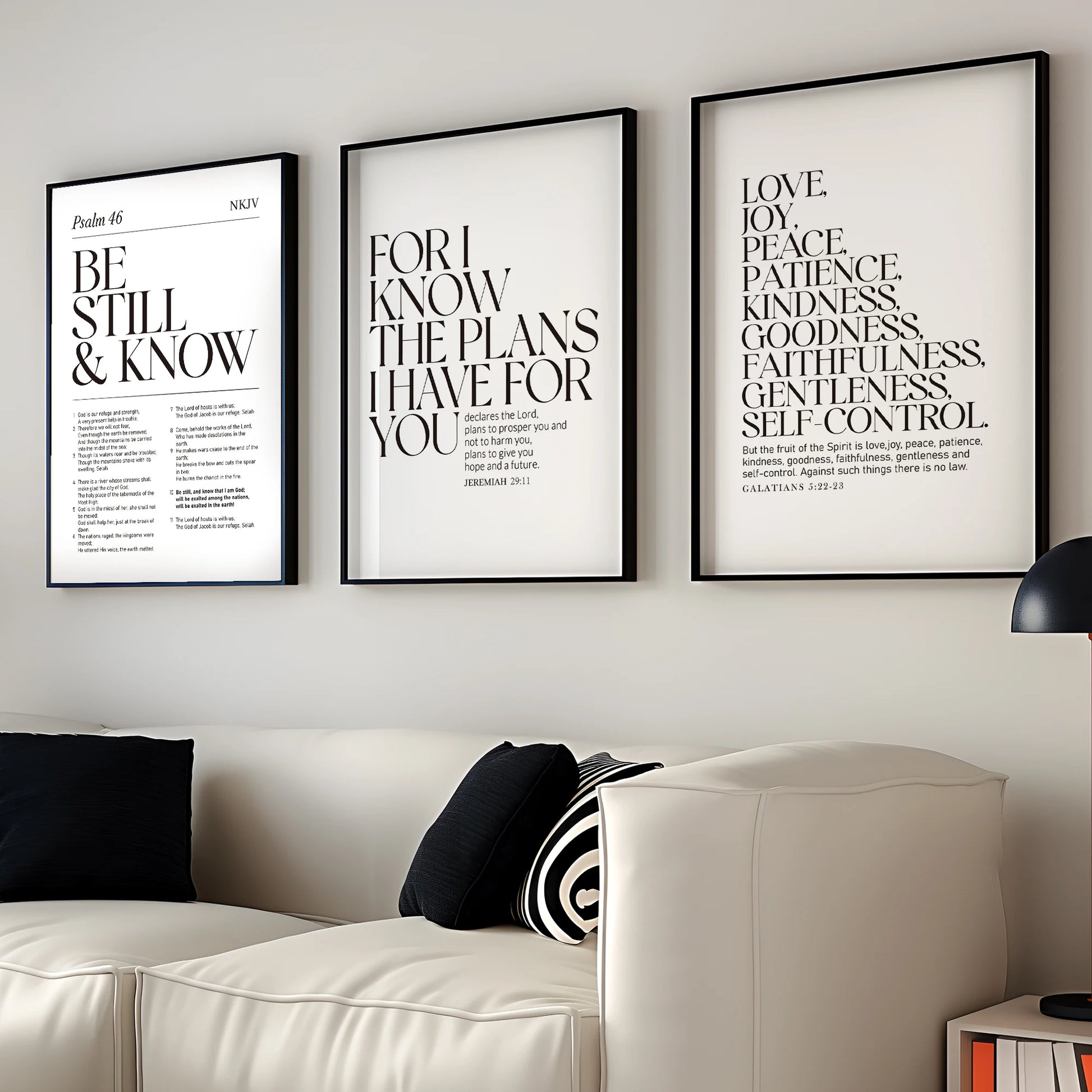 Christian Bible Verse Wall Art Print Canvas Painting Poster Picture For Prayer Room Living Room,Bedroom Home Decor Baptism Gift Peaceful Pleasures Health and Wellness G3585-3pcs 50x70cm No Frame