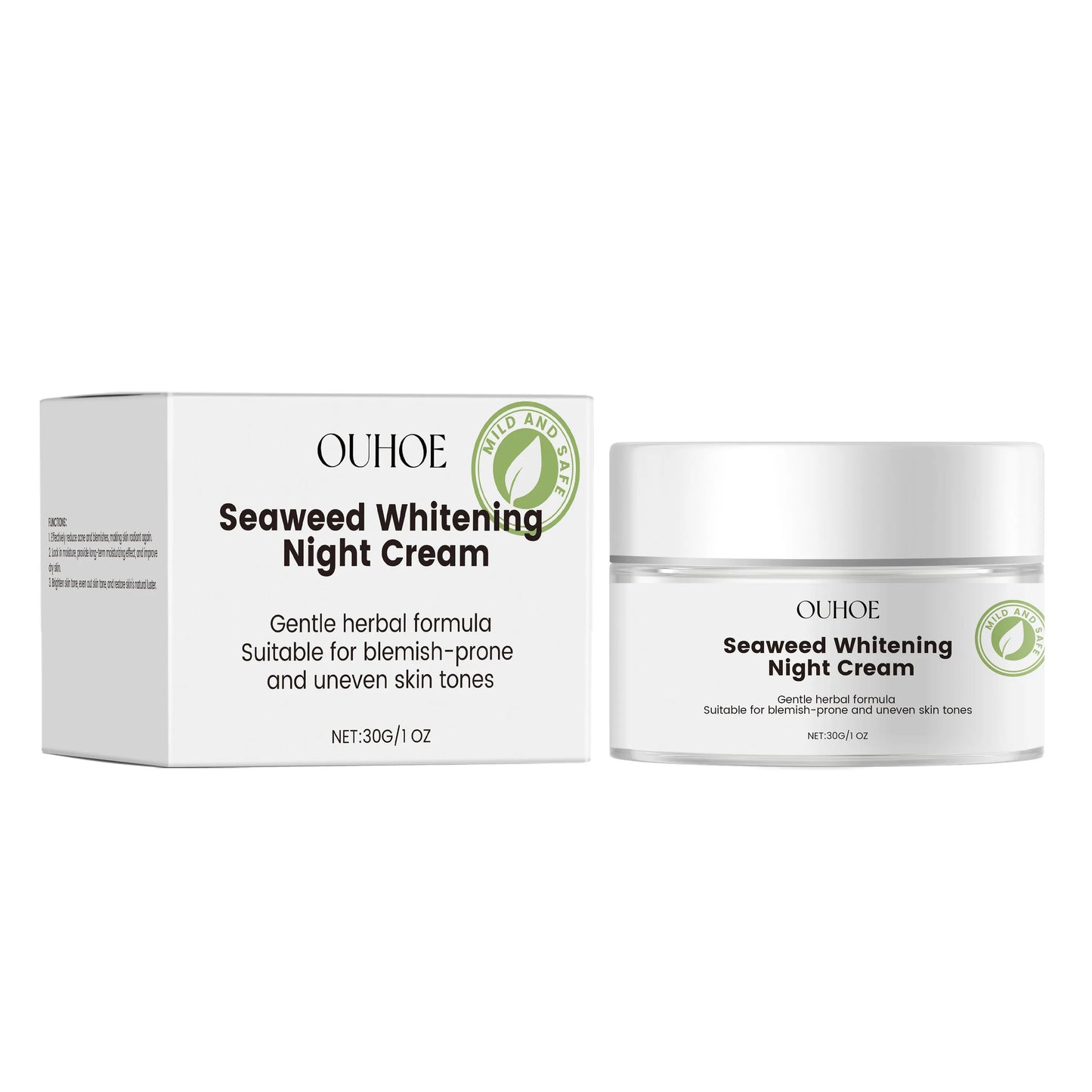Ouhoe Seaweed Night Cream – Brightening & Moisturizing 30g