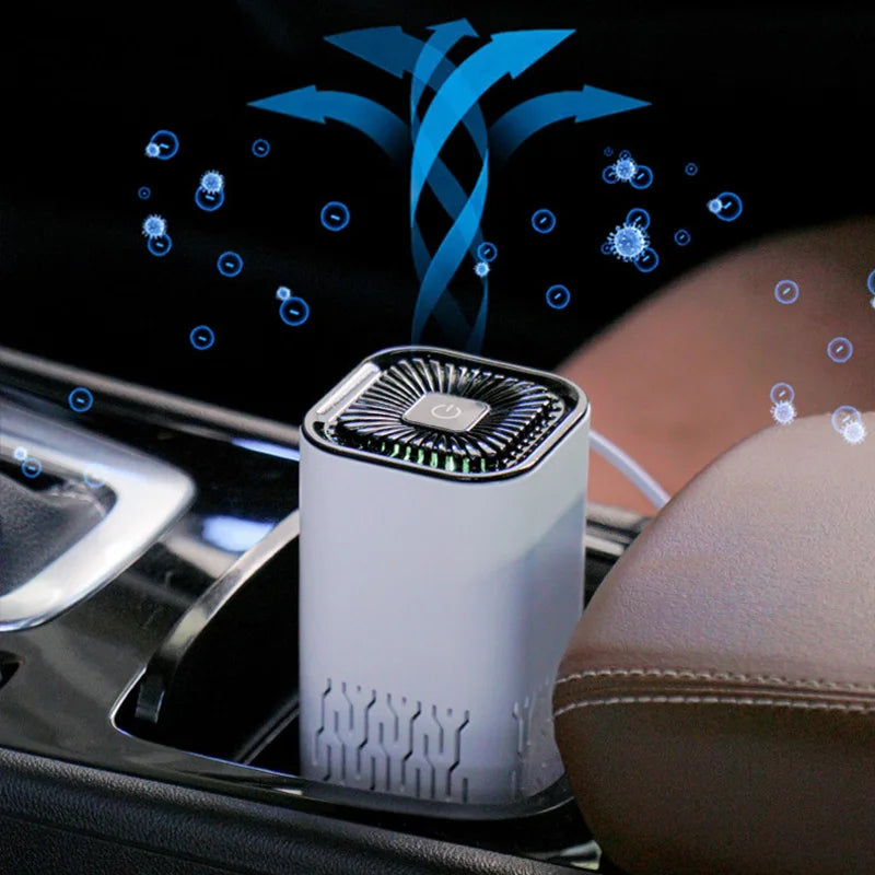 Portable Electric Desktop Air Purifier For Cars Small Households Negative Ion Odor Formaldehyde Mini Usb Hepa Ionic Air Purifier Peaceful Pleasures Health and Wellness
