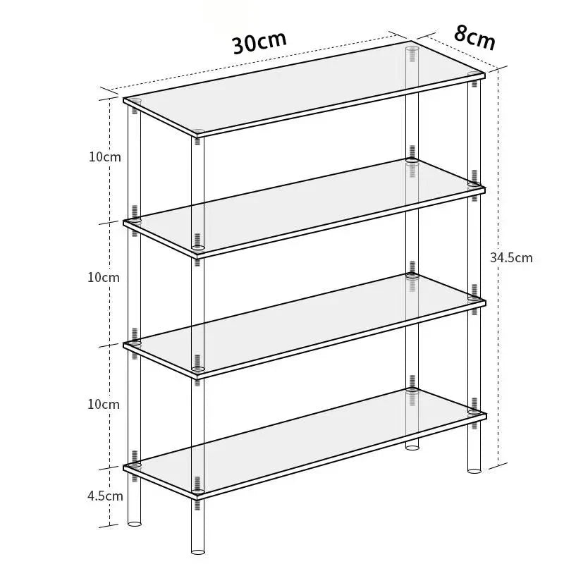 Acrylic Multi-Layer Cosmetics & Perfume Display Shelf Rack