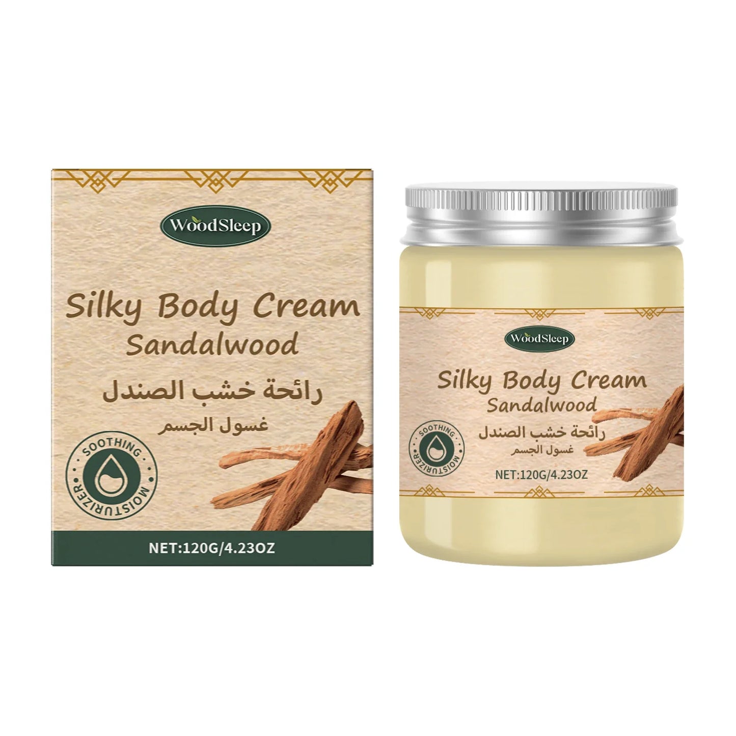 WOODSLEEP Sandalwood Body Cream – Moisturizing & Brightening