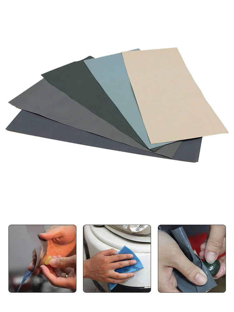 5-Pack Wet & Dry Sandpaper 2000–7000 Grit | Silicon Carbide