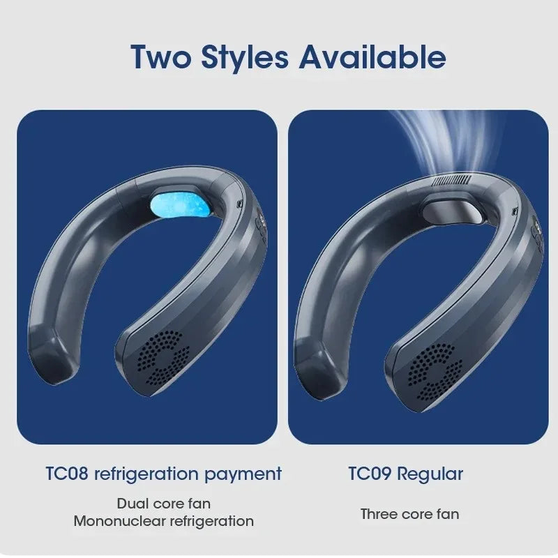 Portable Bladeless Hands Free Wireless Neck Fan 4000mAh USB Rechargeable 3-Speed Silent for Office Outdoor Travel Peaceful Pleasures Health and Wellness