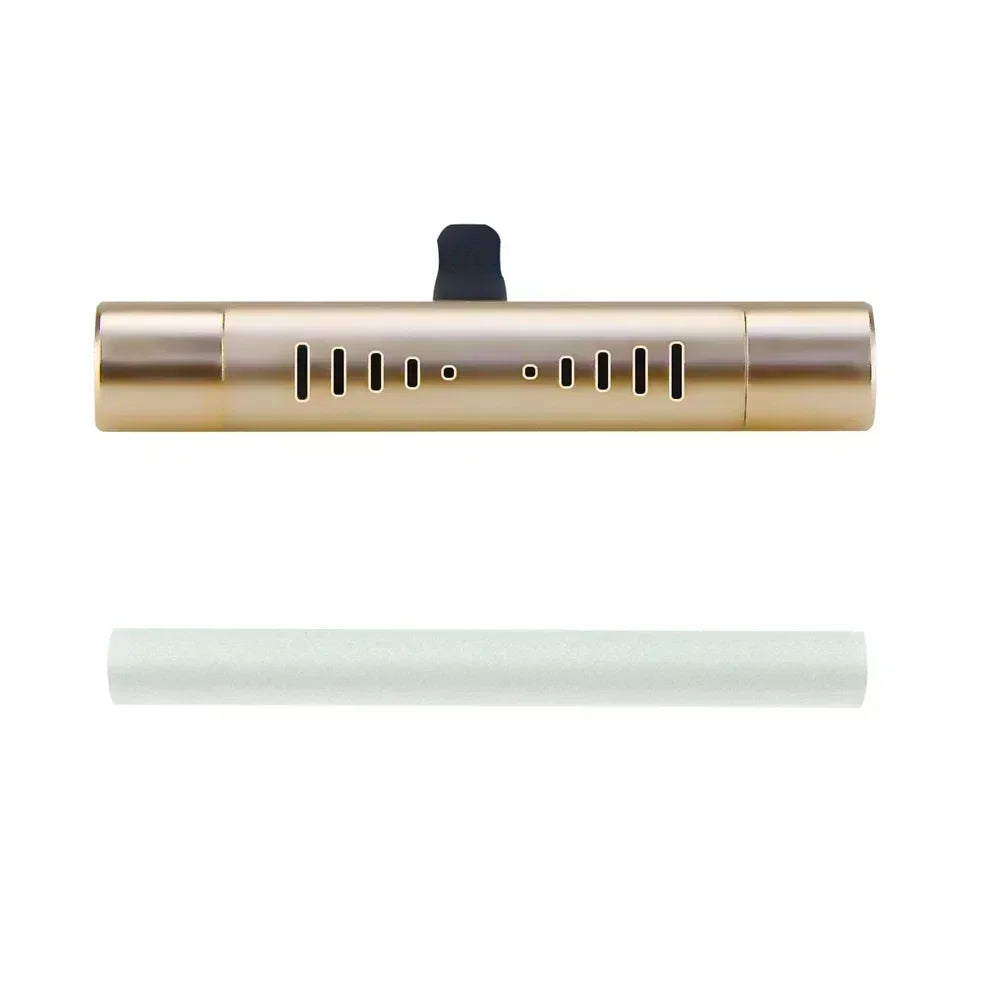 Car Fragrance Custom Vent Clip Cylindrical Essential Oil Car Diffuser Vent Clip with Refill Sticks for Auto Office Kitchen Peaceful Pleasures Health and Wellness With Unscented Stick